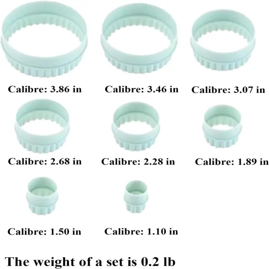 Cookie Cutters, 8 PCS Ideal Biscuit Cutter Tool, Highly Versatile Round & Circle Cutter, Perfect for Creating Unique Shaped Biscuits and Cookies {3}