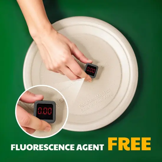 100 Count 6&ldquo; Small Compostable Dessert Plates, Heavy-duty Unbleached Biodegradable Bagasse and Bamboo fiber Paper Plates {2}