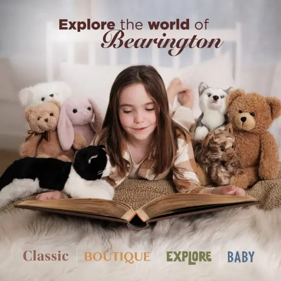 Bearington Boomer The Stuffed Bunny, 10.5 Inch Stuffed Bunny Plush, For Ages 1-14 Brown {6}