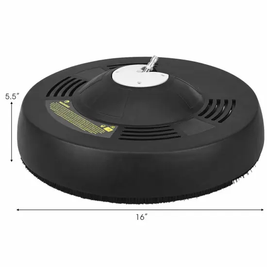 Black 16 Inch Pressure Washer Surface Cleaner Attachment Suitable for Various Surface {4}