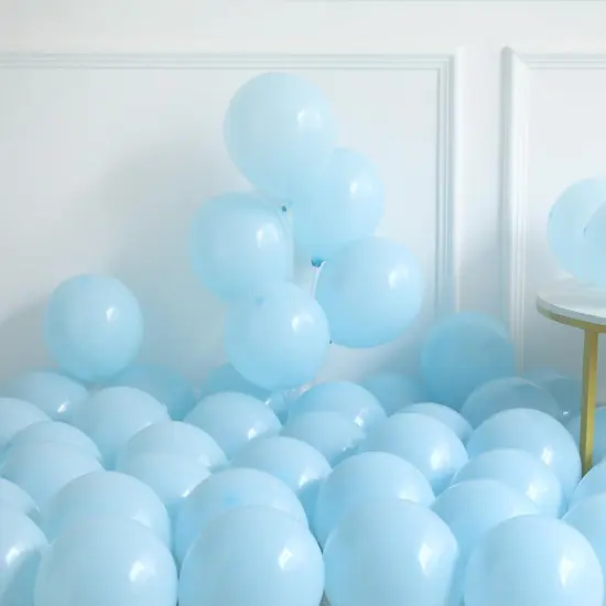 Dusty Blue Balloon Arch Garland Kit, 141pcs Dusty Blue & Ivory White Balloons {4}