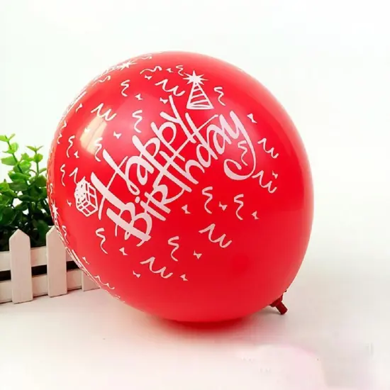 100 Pcs 12" Latex HAPPY BIRTHDAY Balloons Printed Rainbow Candy Birthday Party Balloon Globos 10 Colors {3}