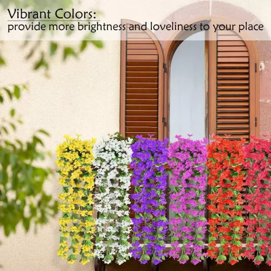 Artificial Hanging Flowers Vine Colorful Plants Home Garden Decor {5}