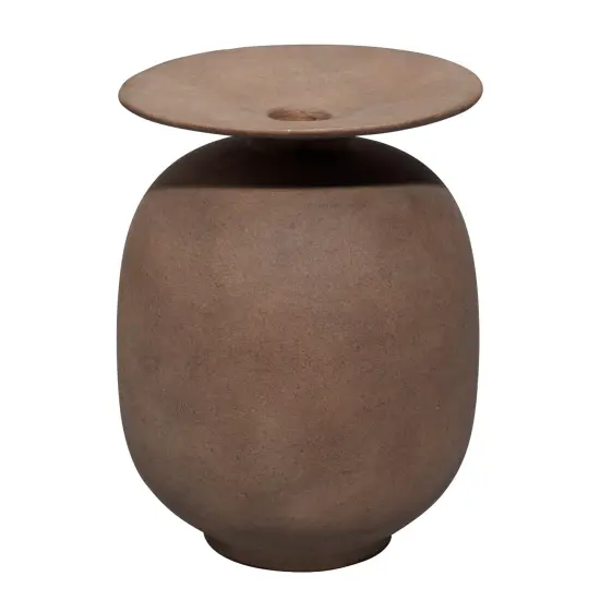 Jamie Young Company Solid Rounded Ceramic Vase - 7.75" - Brown {3}