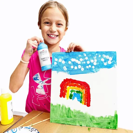 Tempera Paint Set of 12 Colors | 8 oz Bottles | Made in the USA | Washable and Non-Toxic Art & Craft Poster Primary Paints for Artists, Kids, & Hobby Painters {2}