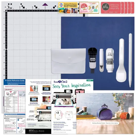 Brother ScanNCut SDX125e Wireless Machine w/ T-Shirt Vinyl Bundle {4}