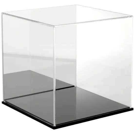 Plymor Clear Acrylic Display Case, 12" x 12" x 12" Black (Mirrored) {1}