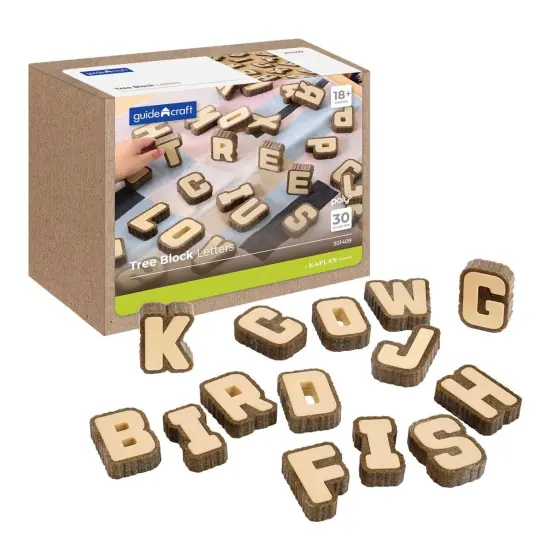 Kaplan Early Learning Company Bark Block Letters - 36 Pieces {1}