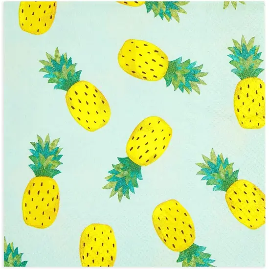 Pineapple Party Cocktail Napkins (5 In, 100 Pack) Yellow {5}