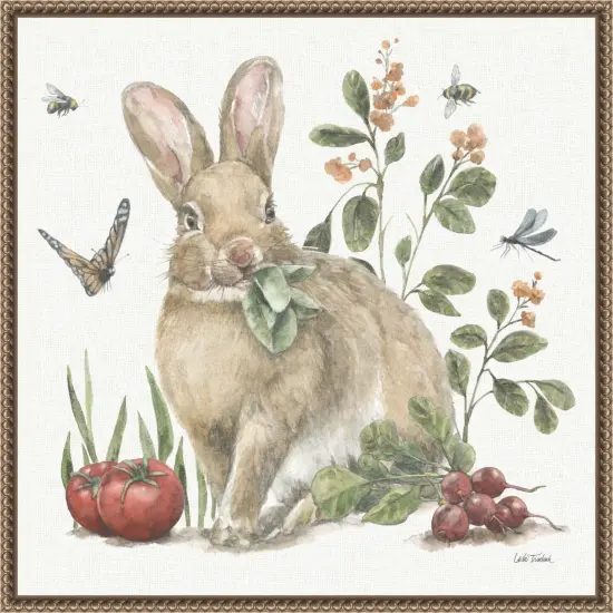 Garden Patch IV by Leslie Trimbach Framed Canvas Wall Art {1}