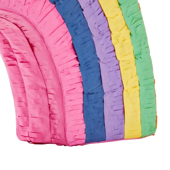 Rainbow Pinata for Pride, Baby Shower, Kids Birthday Party Decorations, (Small, 16.8 x 3.0 x 10.7 Inches) Multicolor {7}
