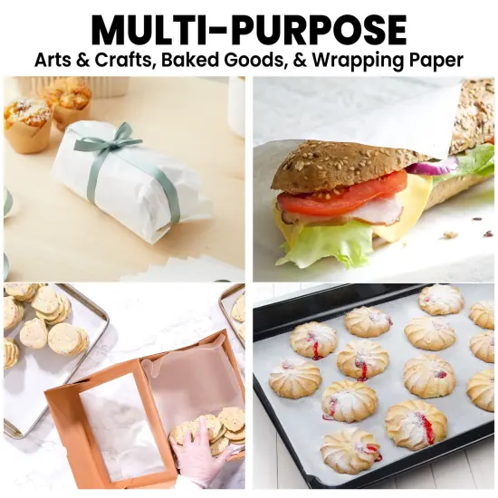 100 Pack 16 x 20-Inch Glassine Paper Sheets - Pastelmat Achival for Protecting Artwork, Photographs, Documents and DIY Crafts White {4}