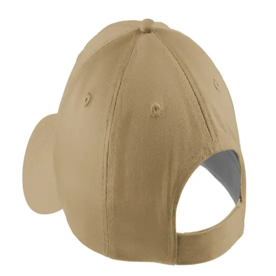 Port & Company&reg; Five Panel Twill Cap Khaki {2}
