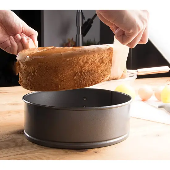 100 Sheets Brown Parchment Paper Rounds with Lift Tabs, 8 inch Nonstick Cake Pan Baking Liners {3}