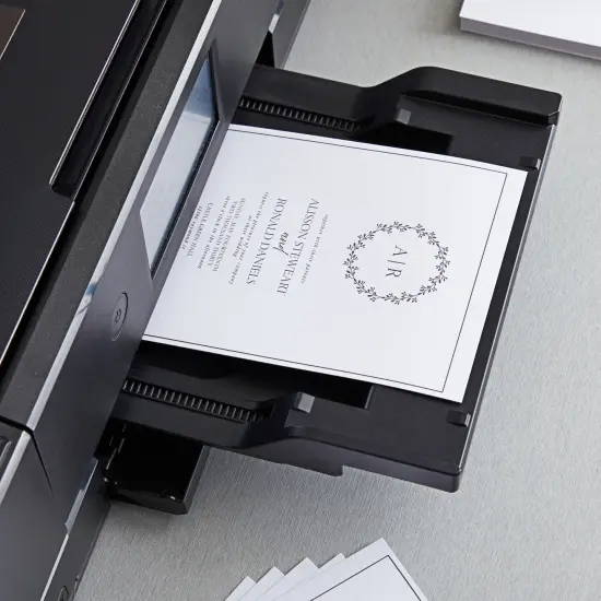 200 Pack White 300 GSM / 110 lb Thick Cardstock Paper - Blank Heavyweight Wedding Invitation Cards for Printing, Flashcards, Postcards - 5x7 inch {2}