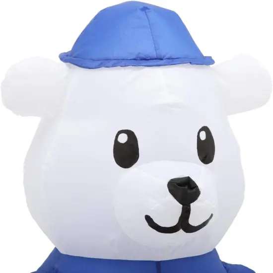 3' Gemmy Airblown Inflatable Hanukkah Bear Holding Dreidel Yard Decoration 14079 {3}