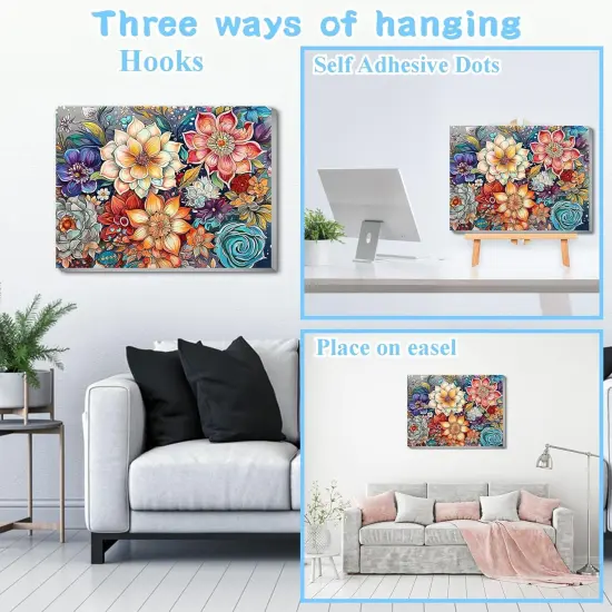 Succulents Paint by Numbers Kit for Adults Beginner,Beautiful Gift Box with Easel,Flower Paint by Numbers with Frame for Home Wall Decor 12x16inch {3}