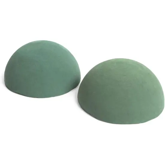 Round Floral Foam Half Balls for Flowers and DIY Crafts (7.8 In, 2 Pack) Green {1}