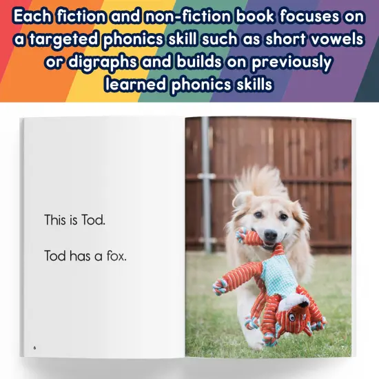 Carson Dellosa Spotlight on Reading Set A Early Readers Phonics Books, 8 Short Vowels and Digraphs Learn to Read Books for Kids 5-7 With User Guide, Kindergarten & 1st Grade Level 1 Reading Books {4}