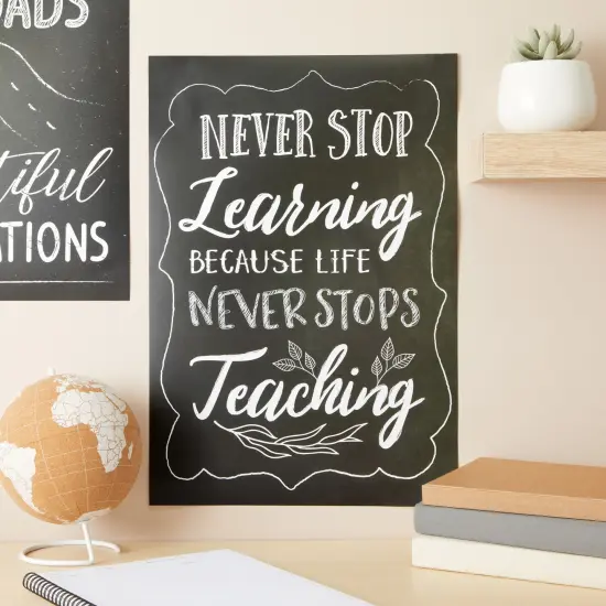 20 Pack Motivational Posters - Chalkboard Design - Inspirational, Positive Quotes for School Classroom Wall Decoration Sign, Growth Mindset Posters, Teacher Supplies, Bulletin Boards Gifts 13x19 inch Black {3}