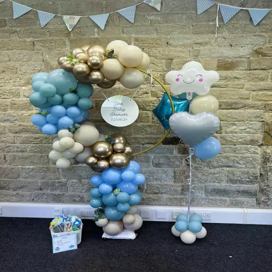 50 Pcs Gold White Balloons Accessories {5}