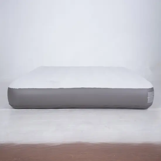 Pool Central Inflatable Flocked Airbed with Rechargeable Bulit-In Electric Pump - King Beige {7}