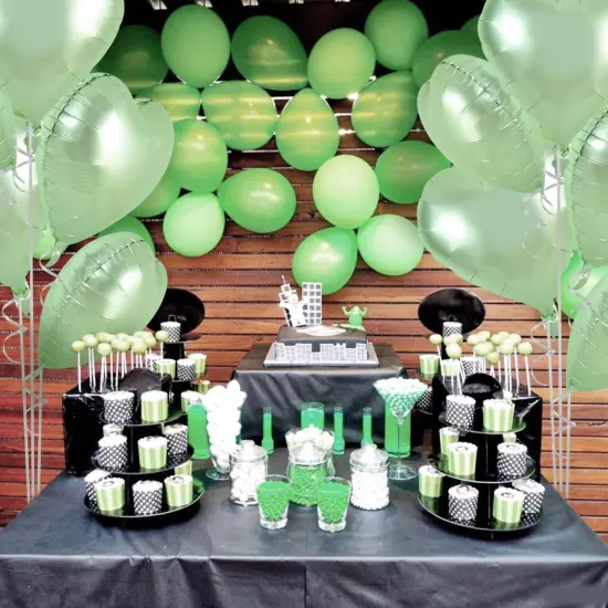 30Pcs 18 Inch Olive Green Heart Balloons Sage Green Heart Shape Foil Mylar Balloons Decoration for Birthday Valentine's Day Wedding Bridal Shower Anniversary Engagement Party Supplies {4}