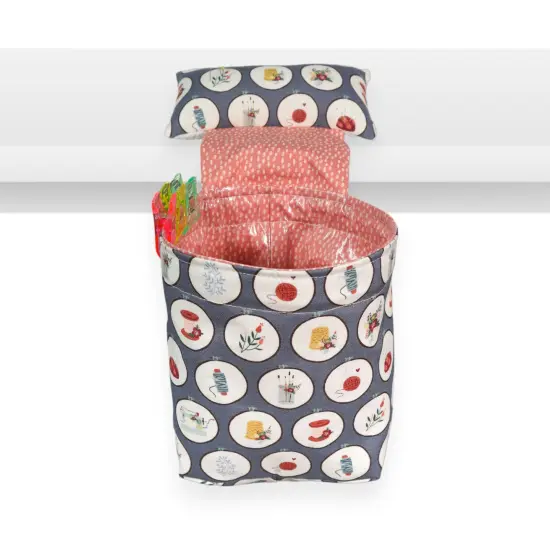 Crosscut Sewing Co.&reg; Pin Cushion & Thread Catcher Sewing Project Kit for Beginners with Fabric, Instructions and Video Hoops {5}