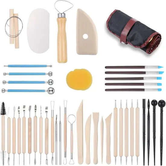 Clay Tools 43PCS Pottery Tools Clay Sculpting Tools Polymer Clay Tools Kit {4}
