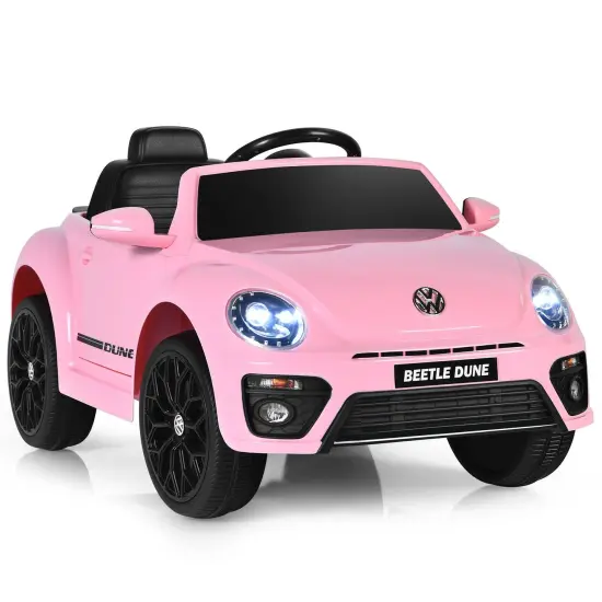 Kids Electric Ride On Car with Remote Control and Led Headlight Ideal Gift for Birthdays or Any Special Festival Pink {9}