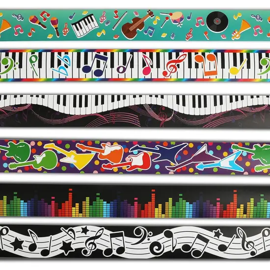 Bright Creations 78-Piece Music Bulletin Board Border Trim Set - 6 Musical Designs, 2.3x36 in Classroom Decor & Bulletin Board Decorations {1}