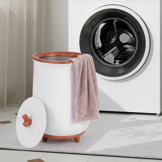 23 Liter Bucket-Style Towel Warmer with Power Button and Tree Branch-Shaped Handle Coffee {3}