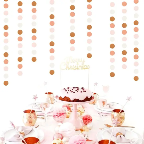 Pink-Brown Peach Party-Decorations Streamers Garland - 52ft Boho Fall Groovy Hanging Paper Banner,Baby Bridal Shower Wedding Autumn Neutral Birthday Room Home Decor {3}