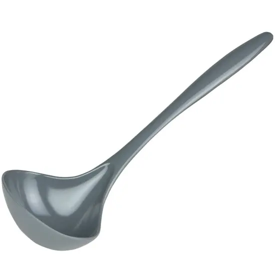 Hutzler 11-Inch Melamine Soup Ladle, BPA Free and Heat Resistant Serving Spoon Gray {1}