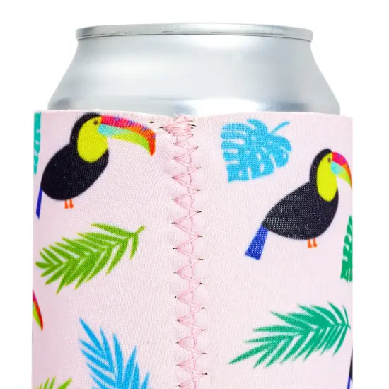 Blue Panda 12 Pack Tropical Neoprene Can Cooler Sleeves for Beer, Bottles, Soft Drinks, Soda Covers for Beach, Summer Pool Parties (4 Designs, 12 Oz, 2.5x4 Inches) Multicolor {7}