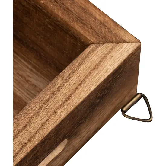 Genie Crafts Wooden Shadow Box Bank, Rainy Day Fund (7.1 x 1.8 Inches) Brown {6}