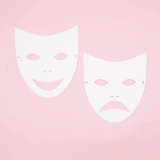 Bright Creations 8.7" x 10" Blank DIY Paper Masquerade Mask with Elastic Band for Costume Party (48 Pack, White) {3}