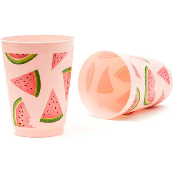 Pink Plastic Tumbler Cups for Watermelon Party (16 oz, 16 Pack) {3}