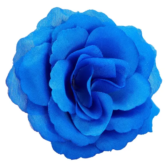 50 Pack Royal Blue Roses Artificial Flowers Bulk, 3 Inch Stemless Fake Silk Roses for Decorations, Wedding, Faux Bouquets {7}