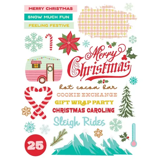 Snow Pine Lodge Rub-Ons-6"X8" {4}