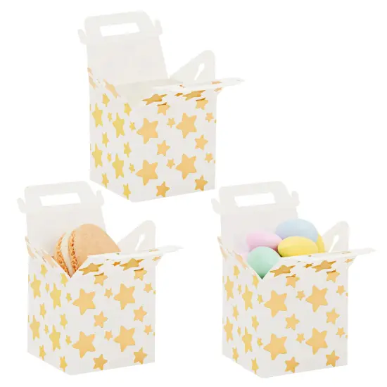 36-Pack Mini Gold Gift Boxes - Tiny 2x2x2 Favor Boxes for Wedding, Birthday, Treats, with Tags and String (3 Patterns) {5}