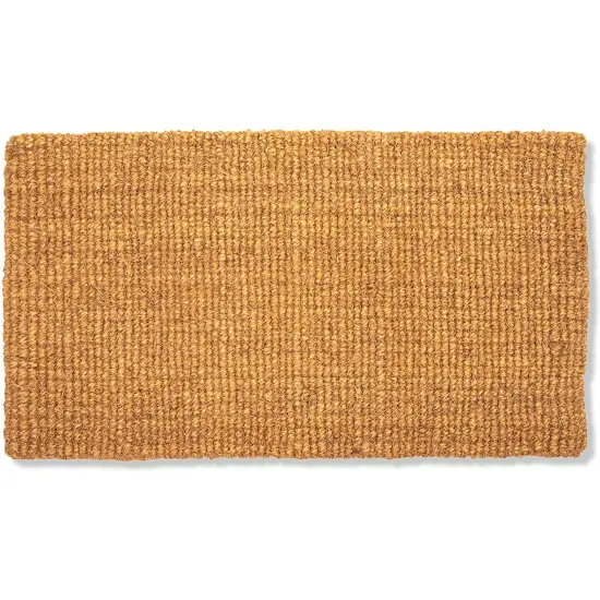 Plain Coco Coir Door Mat - 17" x 30" Bare Natural Doormat for Outdoor Entrance, Suitable for Inside and Outside Use Brown {1}