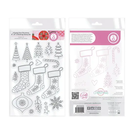 Tonic Studios Stamp Set-A Candy Cane Christmas 3 Stocking {3}