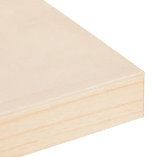 6 Pack Unfinished Wood Canvas Boards for Painting, 6x6 Square Wooden Panels for Crafts Brown {6}