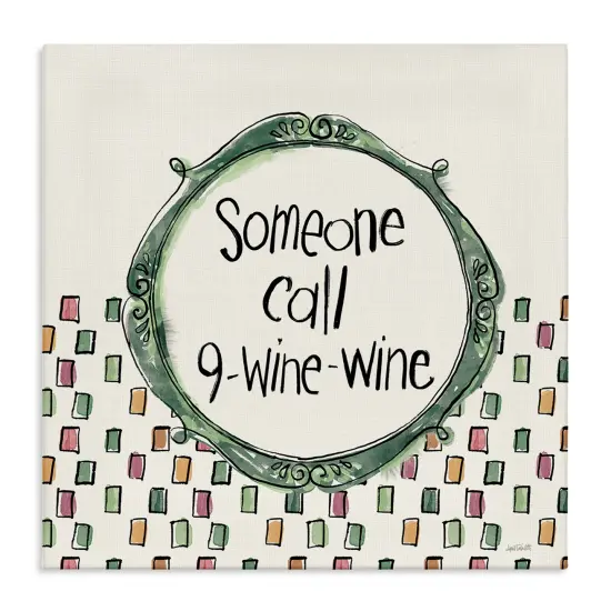 Stupell Industries Funny Wine Sentiment Canvas Wall Art Design by Anne Tavoletti {1}