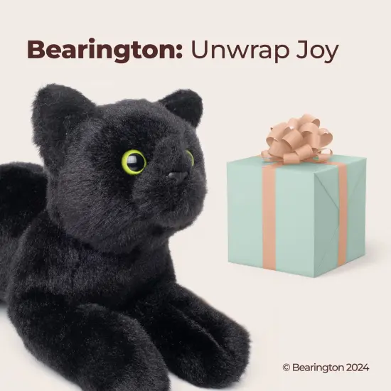 Bearington Collection Lil' Jinx Cat 8 In Stuffed Animals Black Cat Plush Toy - Stuffed Cats That Look Real - Plushies for Kids, For Ages 3-14 {5}