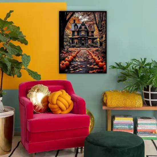 Landscape Paint by Number for Adults-Paint by Numbers for Adults Halloween,House Painting by Numbers for Gift Home Wall Decor(Halloween,16x20 inch) {3}