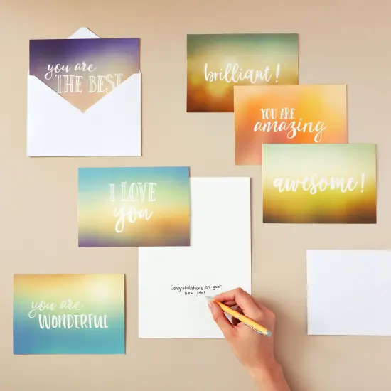 36 Pack Blank A7 Encouragement Greeting Cards with Envelopes, Inspirational 5x7 Note Cards with Motivational Quotes, 6 Designs Multicolor {3}
