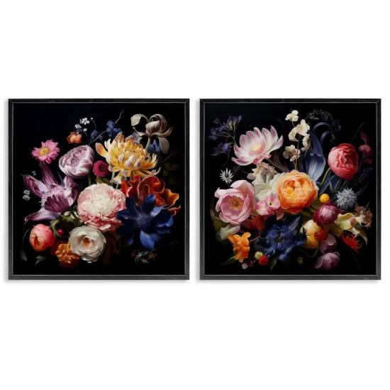 Stupell Industries Exquisite Floral Arrangement2 pc Framed Giclee Wall Art Set Design by Lazar Studio {1}
