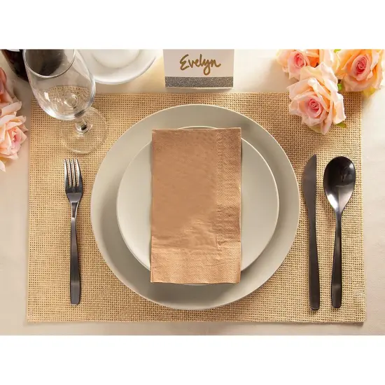Kraft Party Supplies, Paper Napkins (Brown, 7.8 x 4.4 In, 200 Pack) {3}